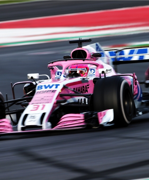 Motor Racing - Formula One Testing - Test Two - Day 4 -  Barcelona, Spain Esteban Ocon (FRA) Sahara Force India F1 VJM11.
Formula One Testing, Day 4, Friday 9th March 2018. Barcelona, Spain.